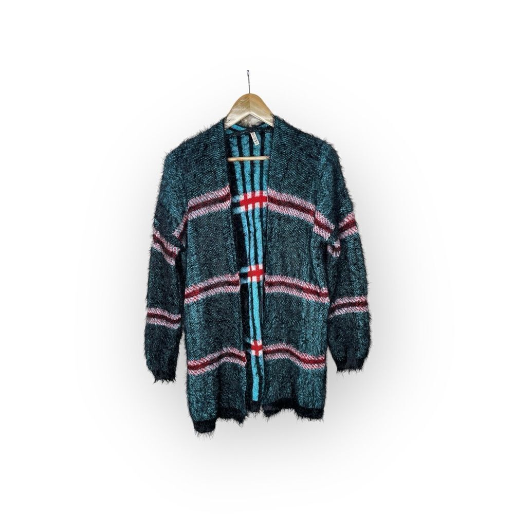 Raga Anthropologie Open Front Cardigan Sweater Eyelash Sz OS Women's